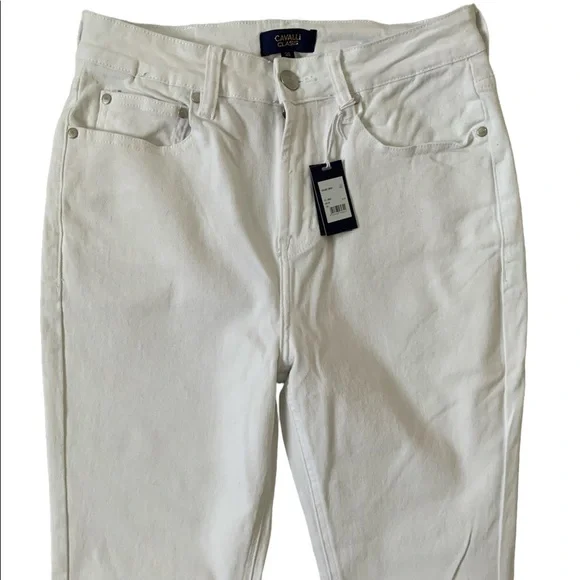 ❤️❤️❤️Class Cavalli Slightly Wide Leg cropped flare white jeans size 29 US❤️❤️❤️ - Picture 6 of 11